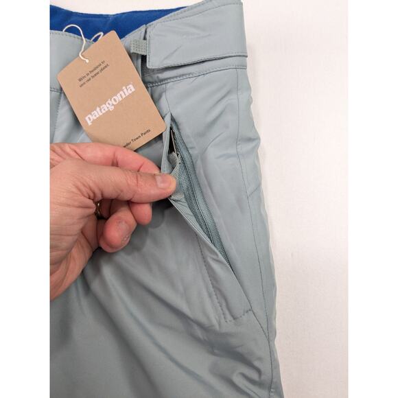 Patagonia Powdertown Snow Pants Thermal Blue - Small 7-8 Youth - Picture 4 of 7